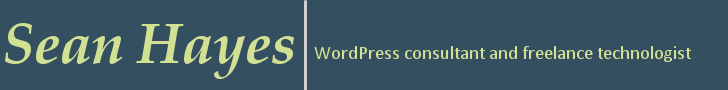Sean Hayes – professional WordPress consulting